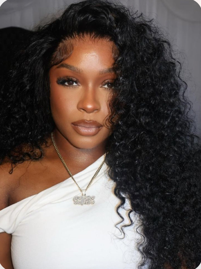 200% Desnity Burmese Bohemian Curly 13x4,13x6 Frontal HD Lace Wig