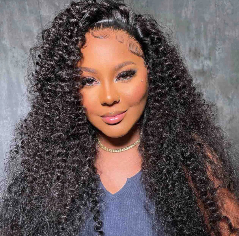 200% Density Burmese Bohemian Curly 4x4 5x5 6x6 Closure HD Lace Wig
