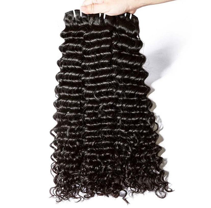 Deep Wave 3 Bundles with HD 5x5 6x6 Closure Burmese Virgin Hair