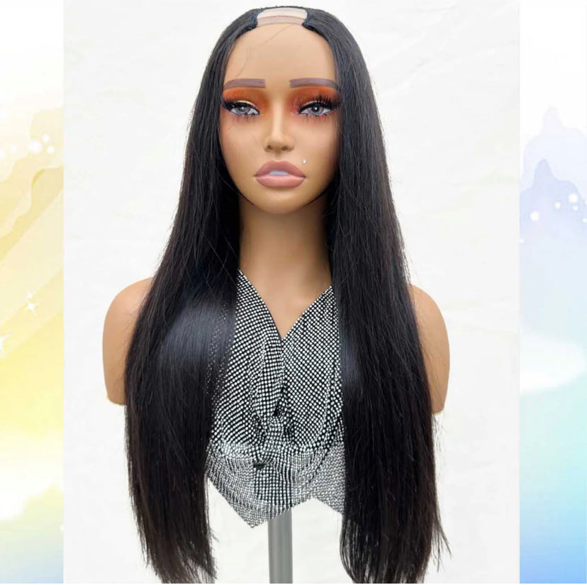 Burmese Hair U part Straight Wig 200%
