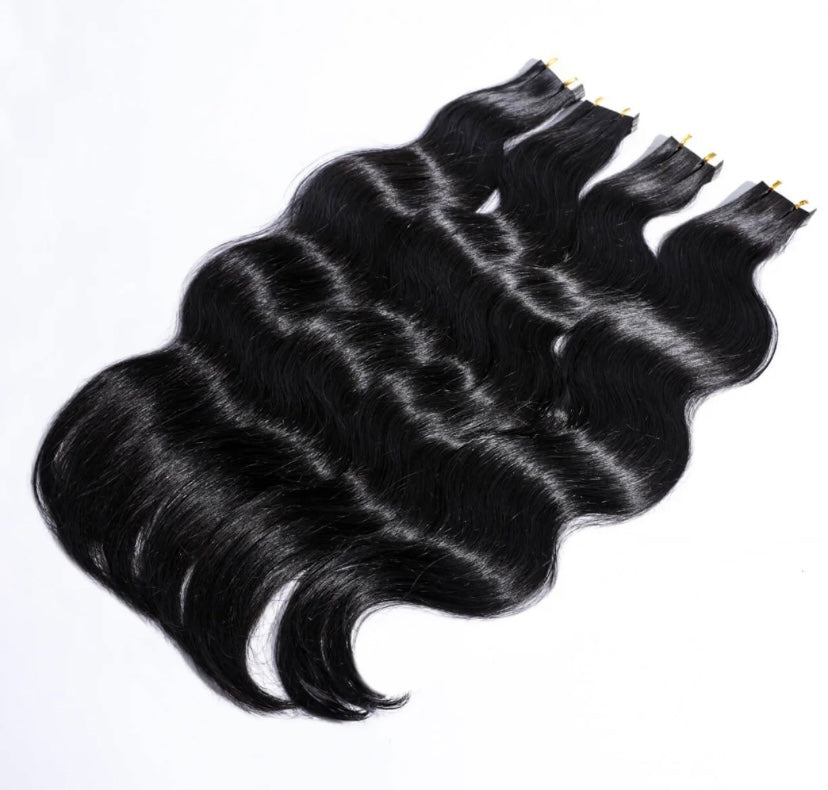 Burmese Hair Body Wave Tape Ins Extensions for Black Hair Human Hair Extensions 100g/ 40Pcs