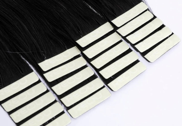 Burmese Hair Straight Tape Ins Extensions for Black Hair Human Hair Extensions 100g/ 40Pcs