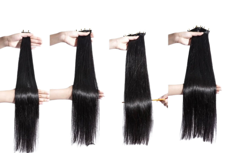 Burmese Hair Straight Tape Ins Extensions for Black Hair Human Hair Extensions 100g/ 40Pcs
