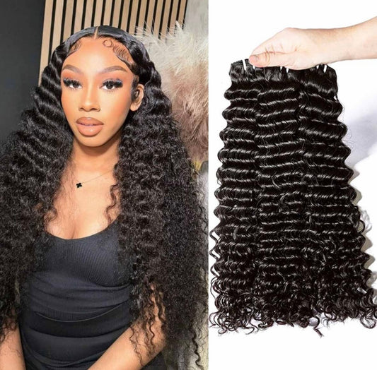 Burmese Deep Wave 3 Bundles 100% Virgin Human Hair