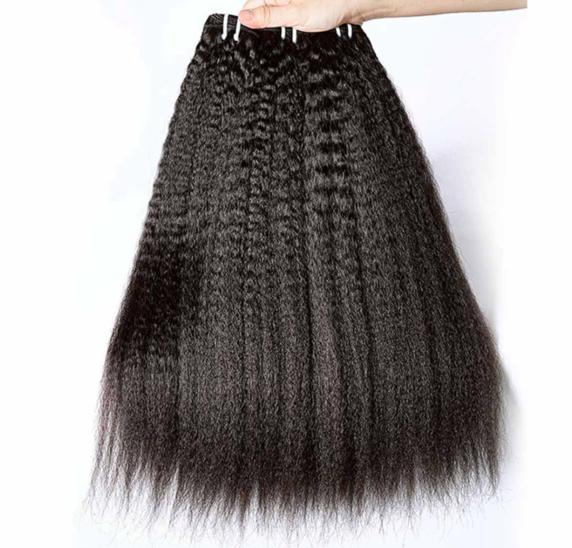Kinky Straight 3 Bundles with HD 5x5 6x6 Closure Burmese Virgin Hair