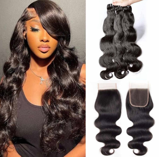 Body Wave 3 Bundles with HD 5x5 6x6 Closure Burmese Virgin Hair (Copy)