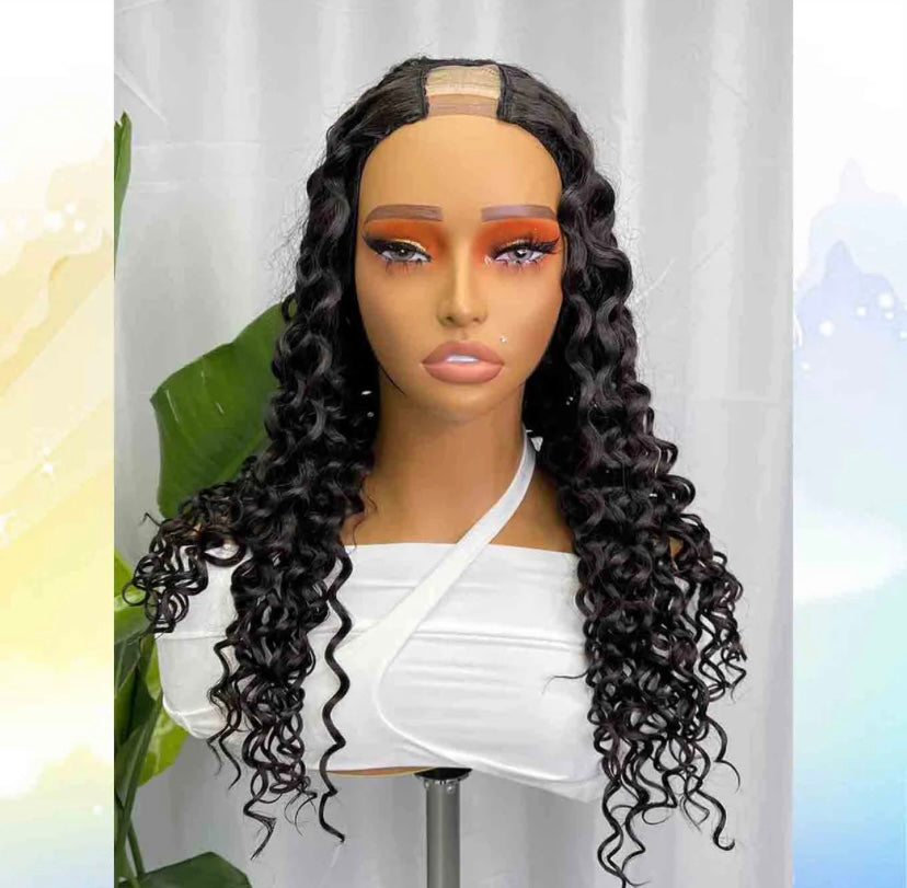 Burmese Hair U part Water Wave Wig 200%
