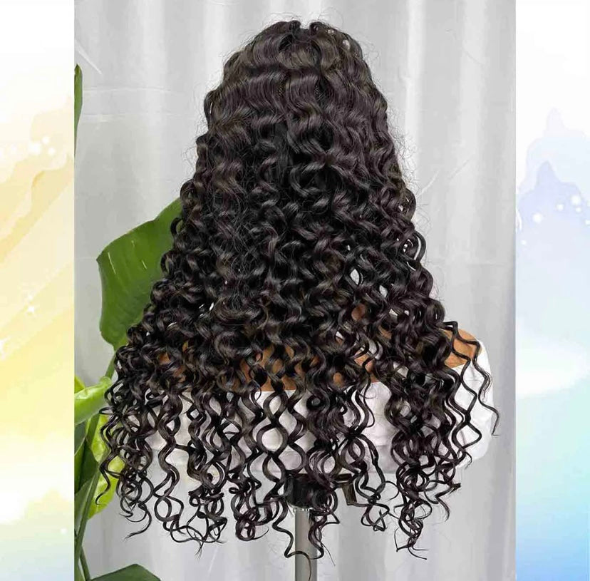 Burmese Hair U part Water Wave Wig 200%