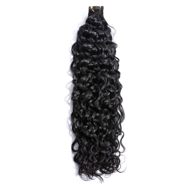 Burmese Hair Water Wave Tape Ins Extensions for Black Hair Human Hair Extensions 100g/ 40Pcs