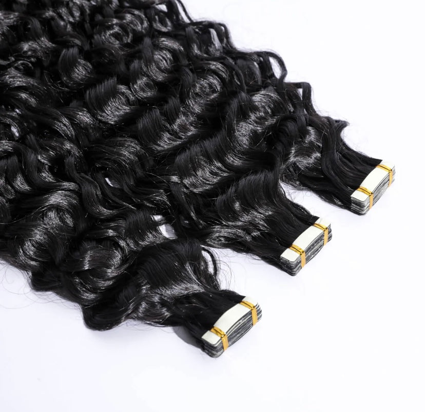 Burmese Hair Water Wave Tape Ins Extensions for Black Hair Human Hair Extensions 100g/ 40Pcs
