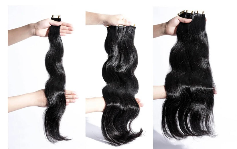 Burmese Hair Body Wave Tape Ins Extensions for Black Hair Human Hair Extensions 100g/ 40Pcs