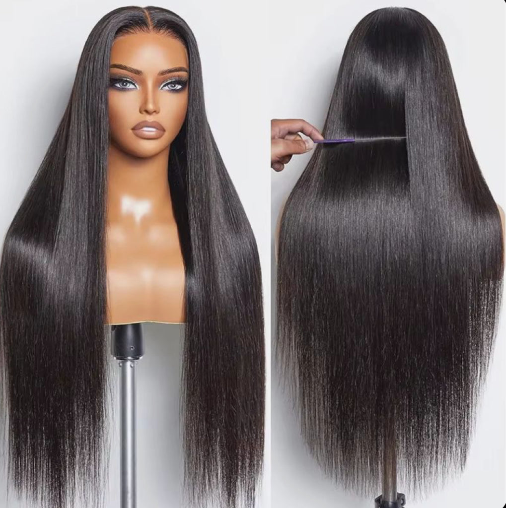 200% Density Burmese Straight 4x4 5x5 6x6 Closure HD Lace Wig